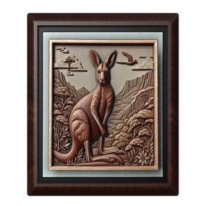 Kangaroo animal wall art relief wall decor
