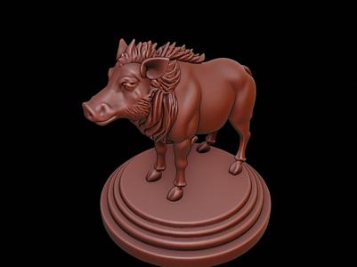 Wild Boar Animal Figure Printable