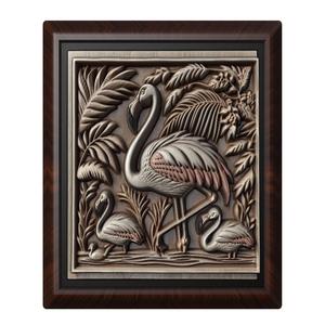 Flamingo animal wall art relief wall decor