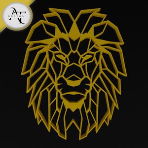  Lion Head - Geometric - 2D Wall Art Decor