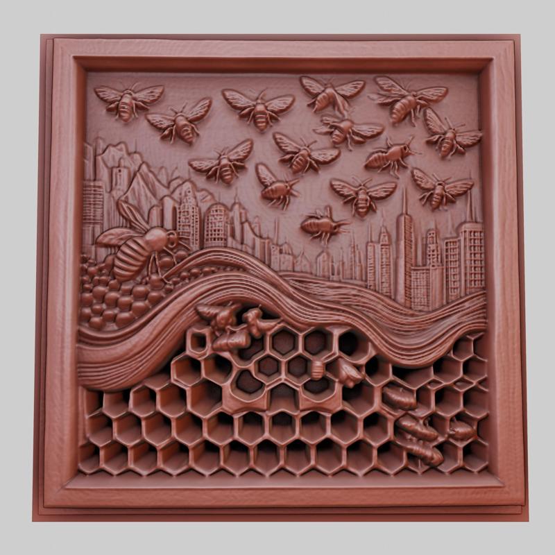 The bee returns to its hive 3d printer model animal model obj stl