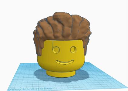 Hairpiece for the Mega Lego-like Minifigure (10:1 scale)