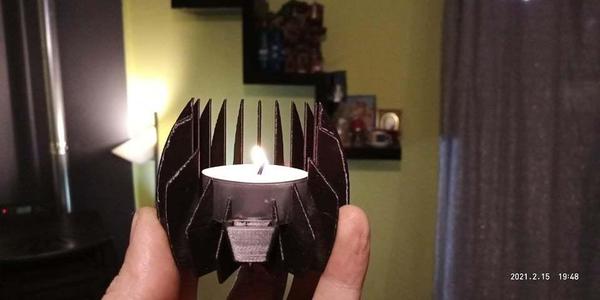 heart lithophane tealight holder