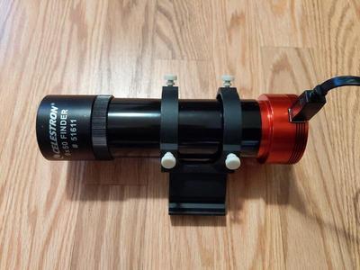 Conversion ring and holder to make your Celestron finder as compact guider