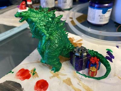 Godzilla Christmas ornament