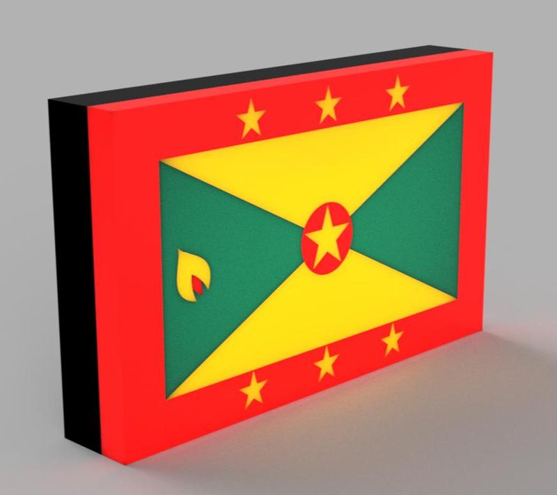 World Flags - Grenada LED Lamp