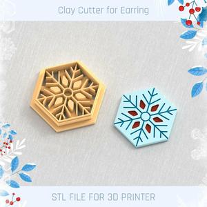 Snowflake Clay Cutter, Winter Earring Cutters, Christmas Clay Cutters, Mini Clay Cutters 3 Sizes