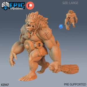 Stone Troll ‧ DnD Miniature ‧ Tabletop Miniatures ‧ Gaming Monster ‧ 3D Model ‧ RPG ‧ DnDminis ‧ STL FILE