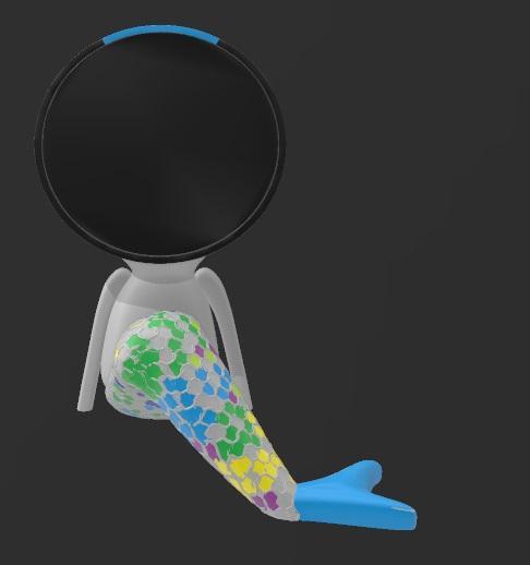 2 em 1 Porta Jóias e Suporte Alexa Echo Pop Sereia Ariel Versão 2