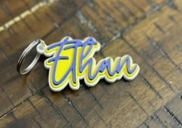 Personalized keychain, gift tag, stocking tag