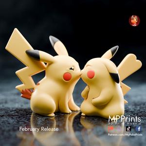 Kissing Pikachu - presupported and multimaterial