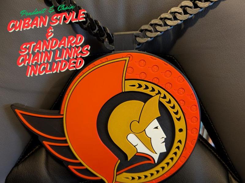 Ottawa Senators Oversized Pendant and Chain