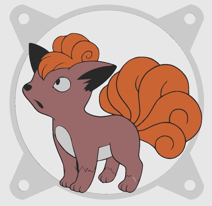 FAN COVER 120mm POKEMON Vulpix Multicolor 4 Collors