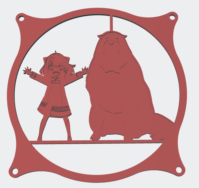Anya Forger & Bond Forger Spy x Family 120mm Fan Cover
