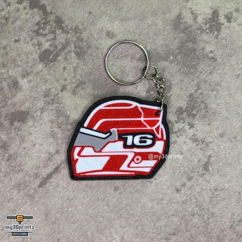 FERRARI FORMULA 1 CHARLES LECLERC #16 HELMET KEYCHAIN
