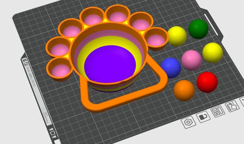 Didactic toy, spheres for babies