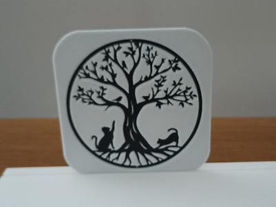 Cat and tree of life hueforge