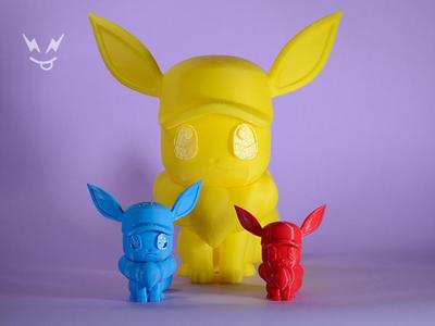 Eevee with Cap - 3D Pokémon Figure