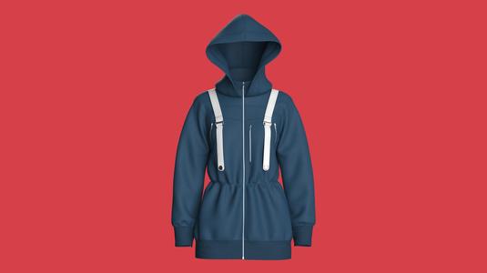 Girls Hooded Jacket | Marvelous / Clo3d / obj / fbx