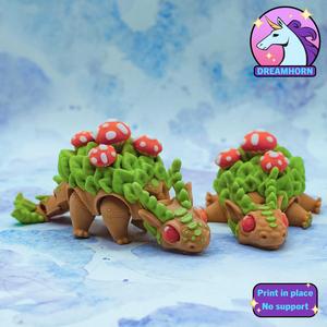🦕 Fern Ankylosaurus flexi articulated posable toy and keychain with 3MF included!