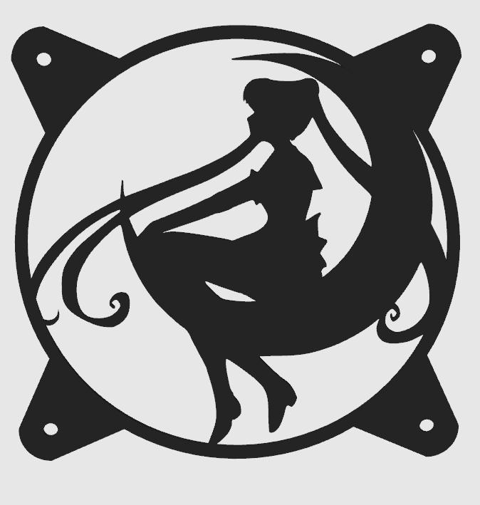 FAN COVER saylor moon CUBIERTA DE VENTILADOR FAN GRILL 120MM