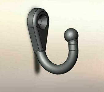 Curtain holder for 1" curtain