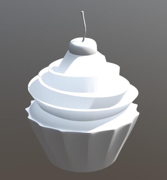 Low Poly Cupcake