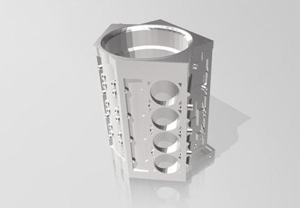 8-CYLINDER V-CYLINDER ENGINE BLOCK MATE FOR POLYMER STEPPER