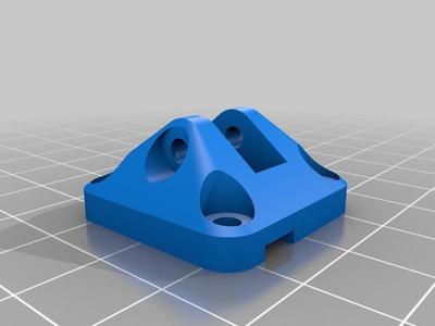Flying extruder mount for MGN12H linear block 4 bolt version (belt cutout remix).stl