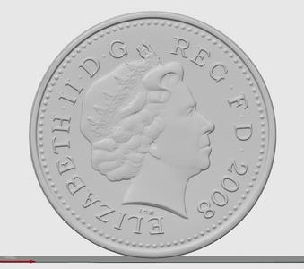 Queen Elizabeth II One Penny Coin (2008) – UK Collector’s 3D Printable Coin Replica (STL + 3MF)