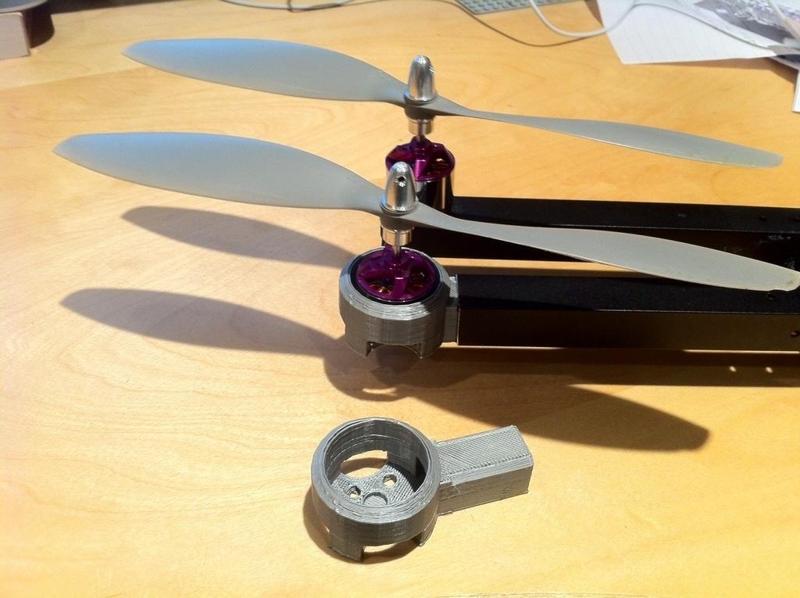 Quadracopter motor holder