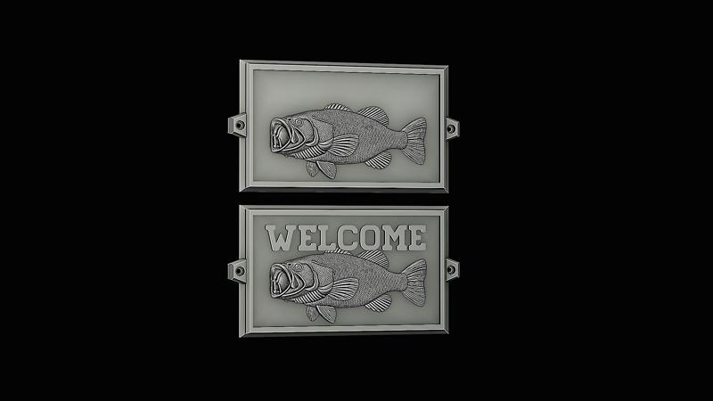 relief 1 FISH LARGEMOUTH BASS / MICROPTERUS SALMOIDES 1