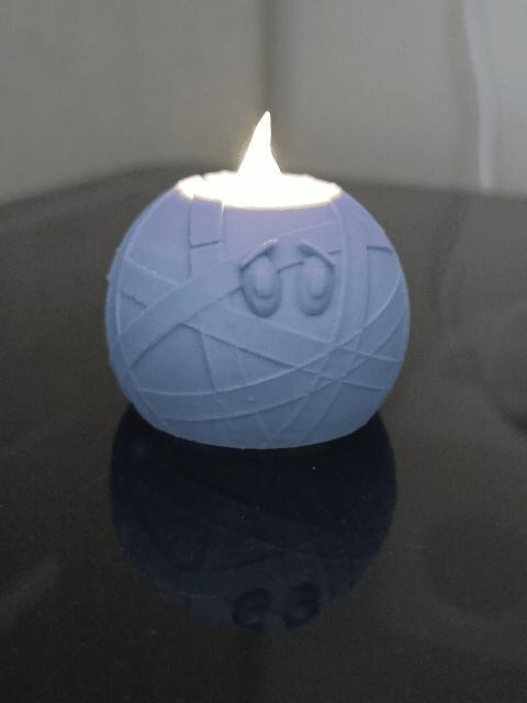 Mummy Halloween ball candle light