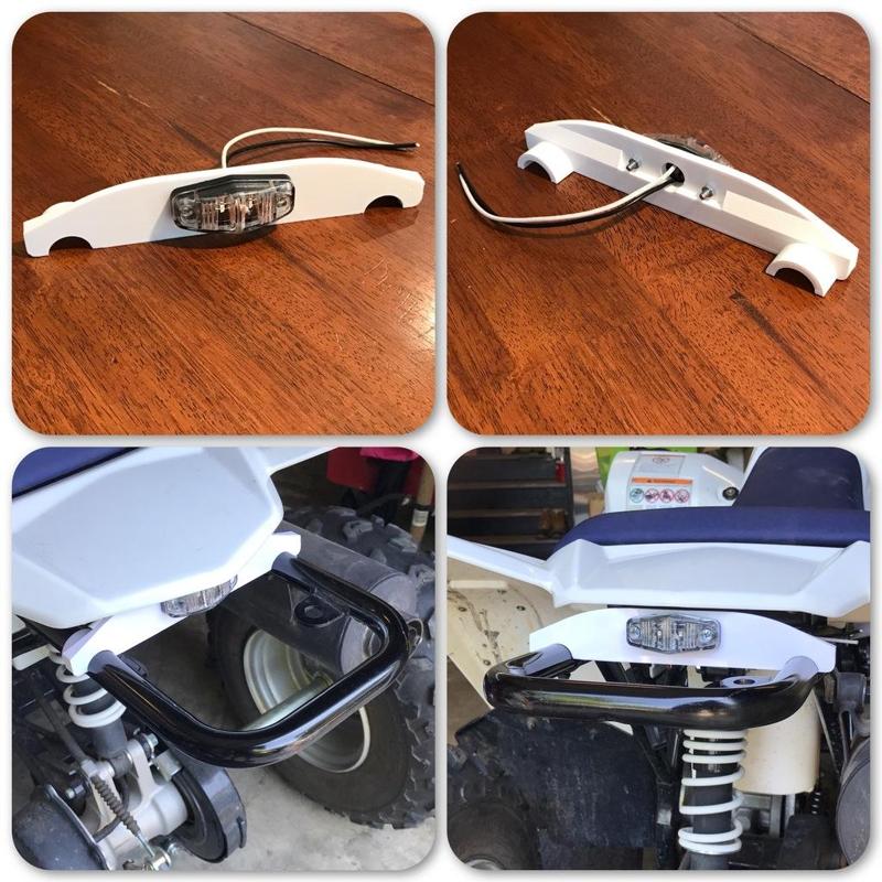 Suzuki z90 ATV LED Brake Light Mount