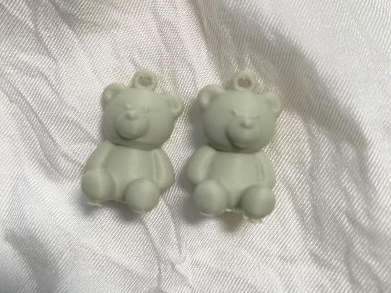 3D Printed Sitting Bear Earrings