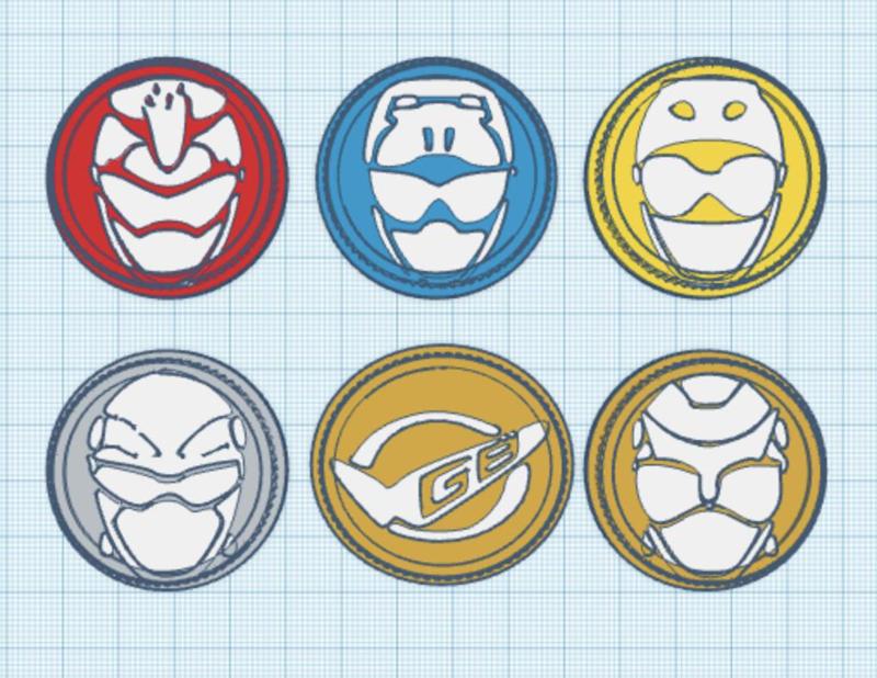 Power Rangers: Beast Morphers/Tokumei Sentai Go-Busters Helmet Coins