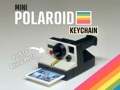 Mini Polaroid Camera Keychain - Photo Holder