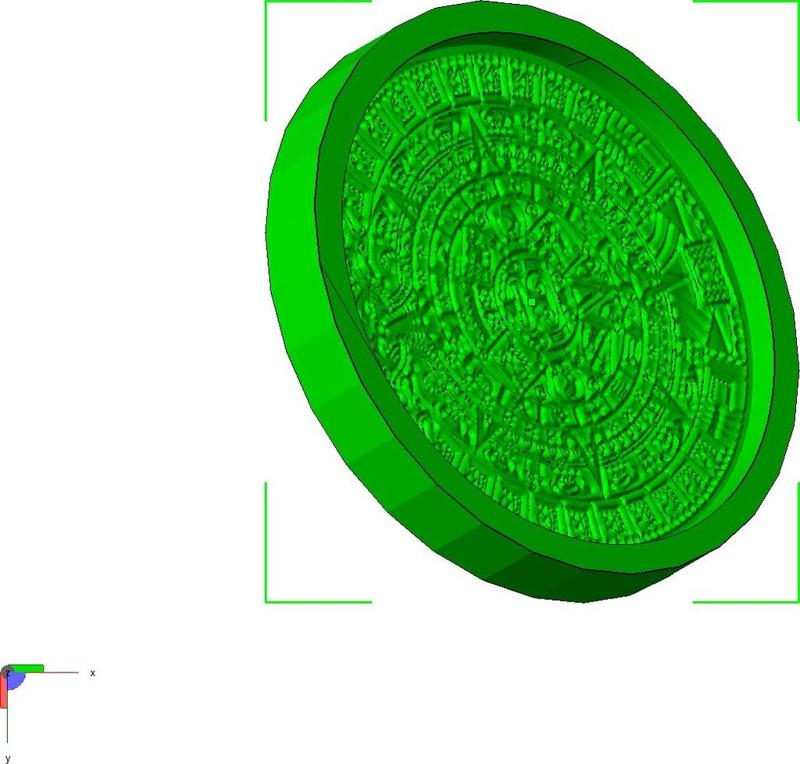 Mayan Calendar Mold - Low Melt Metal Lost PLA - Chocolate or Soap Mold