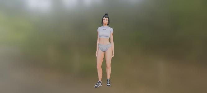 Casual Girl Model Street