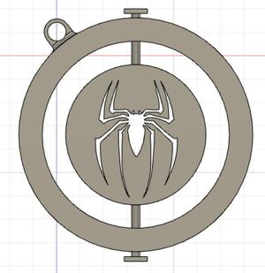 Spiderman rotating key ring