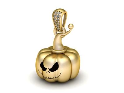 PEMPKIN FACE 3D PENDANT