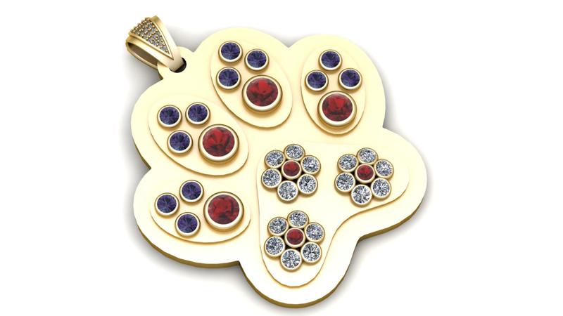 FLOWER GOLD PENDANT 3D PRINTABLE MODEL