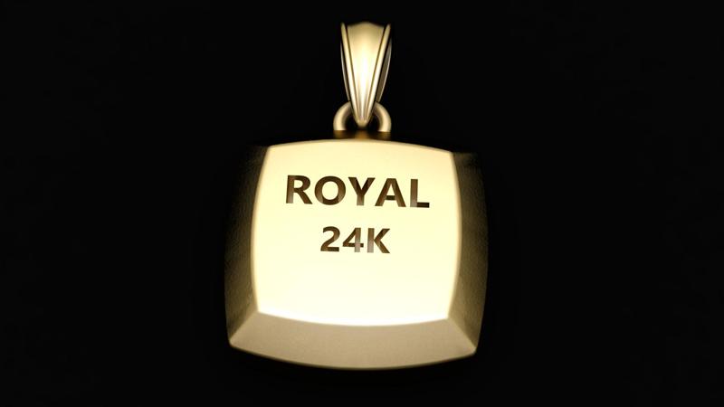 ROYAL 24K GOLD PENDANT   3d printable model