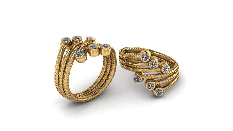 style gold ring 3d printable model