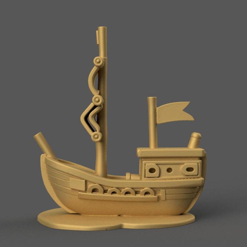 Adorable 3D Pirate Ship STL for Desk Decor Gifts