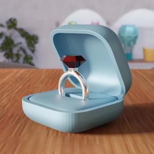 3D Ring Box STL File – 310