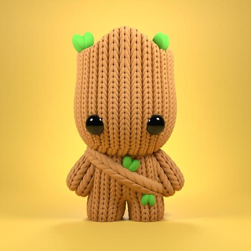 knitted baby groot | Keychain