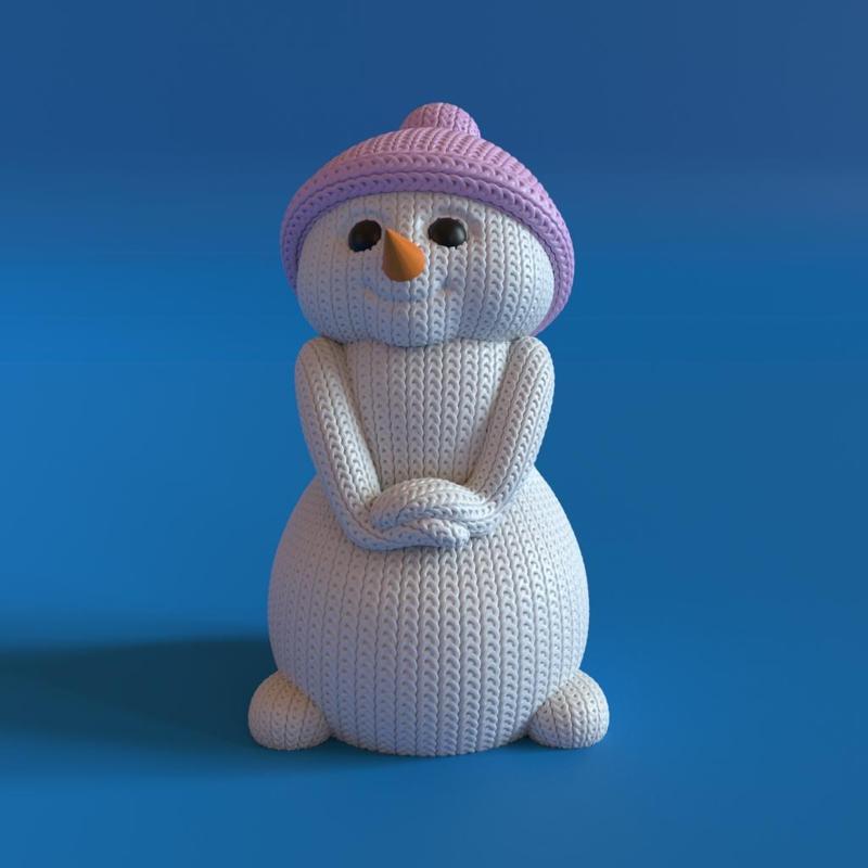 KNITTED CUTE SNOWGIRL