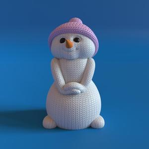 KNITTED CUTE SNOWGIRL
