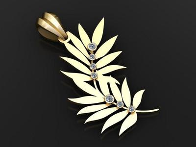 gold leaf pendant